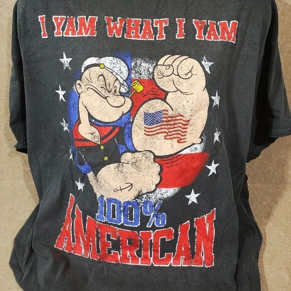 Popeye American Vintage Style Short Sleeve T-Shirt -R - Picture 2 of 4